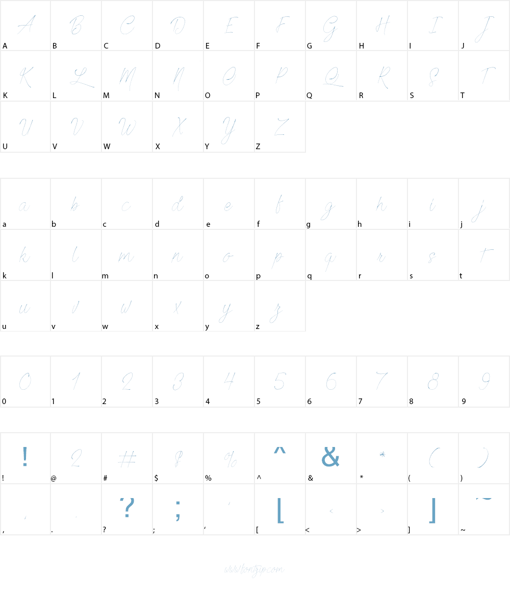 Beautiful Creatures Font Character